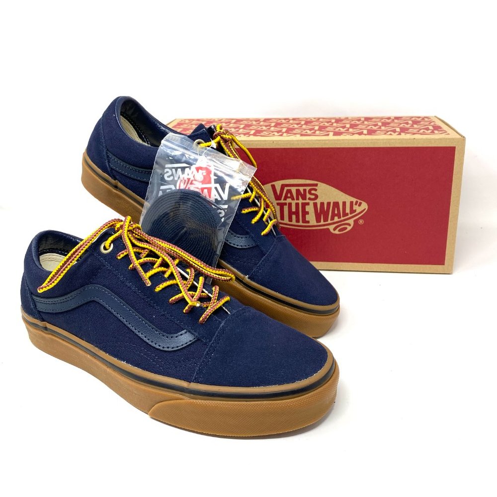 💖MEGA SALE💖Vans Old School Blue Low Brown Skate Women's Canvas VN0A38G1UNF - Picture 9 of 11